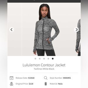 Lululemon Twillines White Black Full‑Zip Jacket and Tank Top.